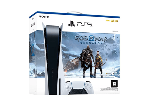 Console PS5 (com leitor de disco) + Jogo God of War Ragnarok – Sony