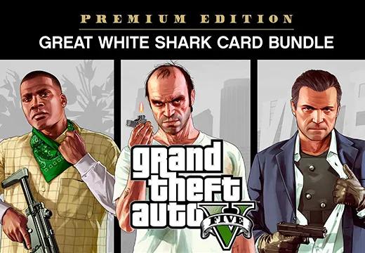 Bundle GTA V: Edição Premium & Pacote Tubarão-Branco - Xbox One e Series X|S