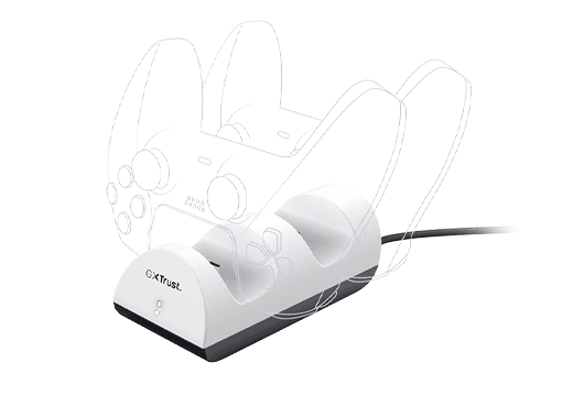 Base Trust Carregador Duo Charge Dock PS5 - Branco