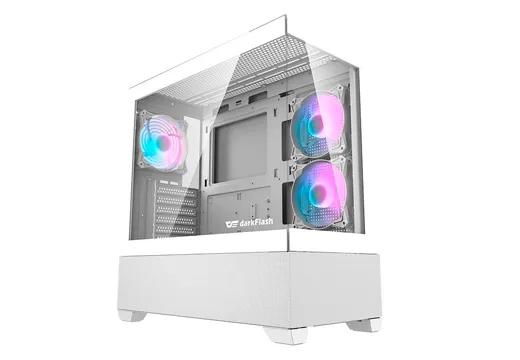Gabinete Gamer Aigo Darkflash DS900 Air Mid-Tower Lateral de Vidro com 3 Fans Branco - DS900AIR-WH-3F