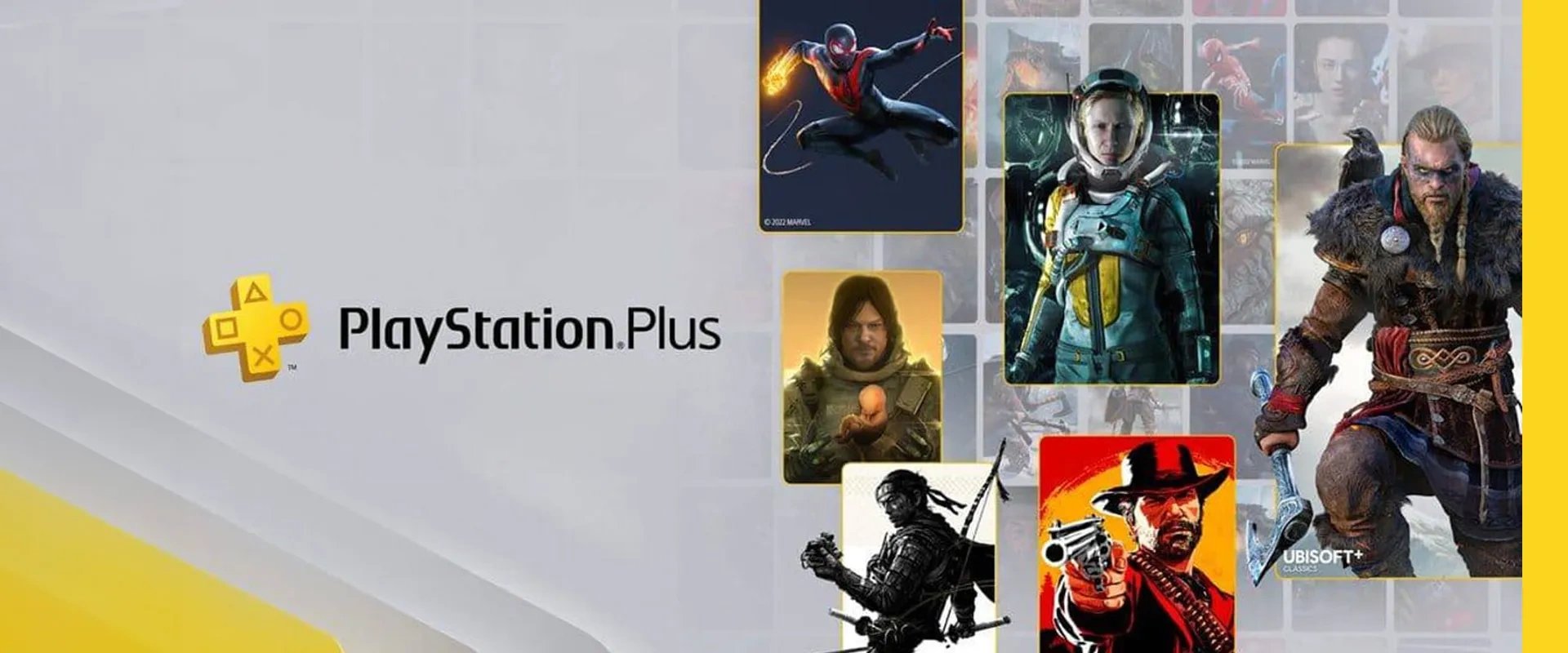 Imagem mostrando a PlayStation Plus e imagem de diversos jogos à direita