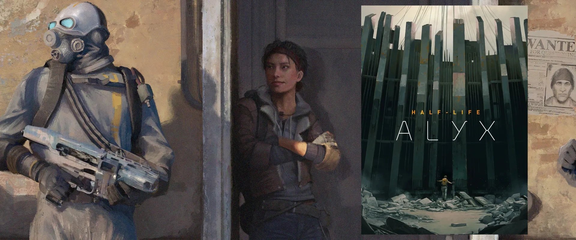 Imagem de Half-life Alyx, com a capa à direita