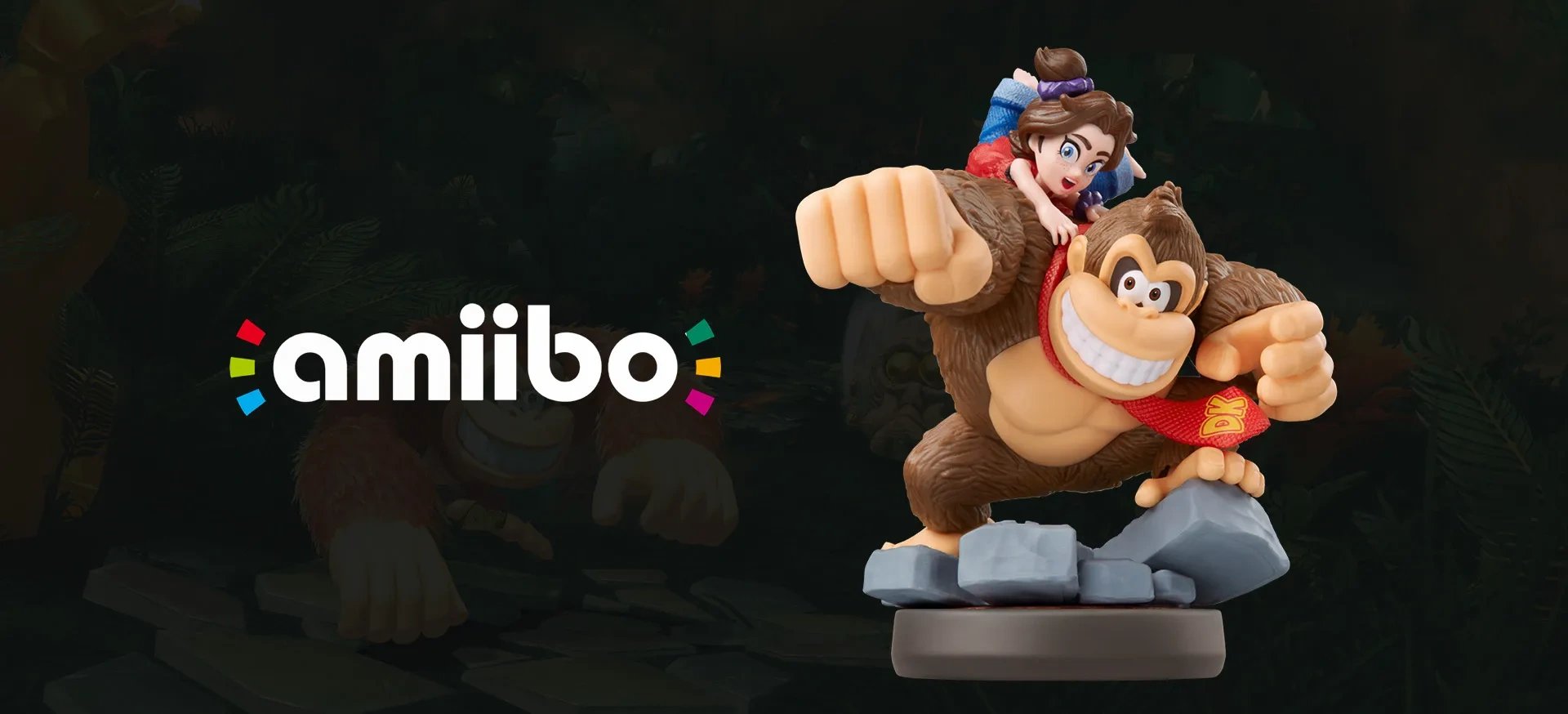 Imagem do nova estátua Amiibo de Donkey Kong e Pauline