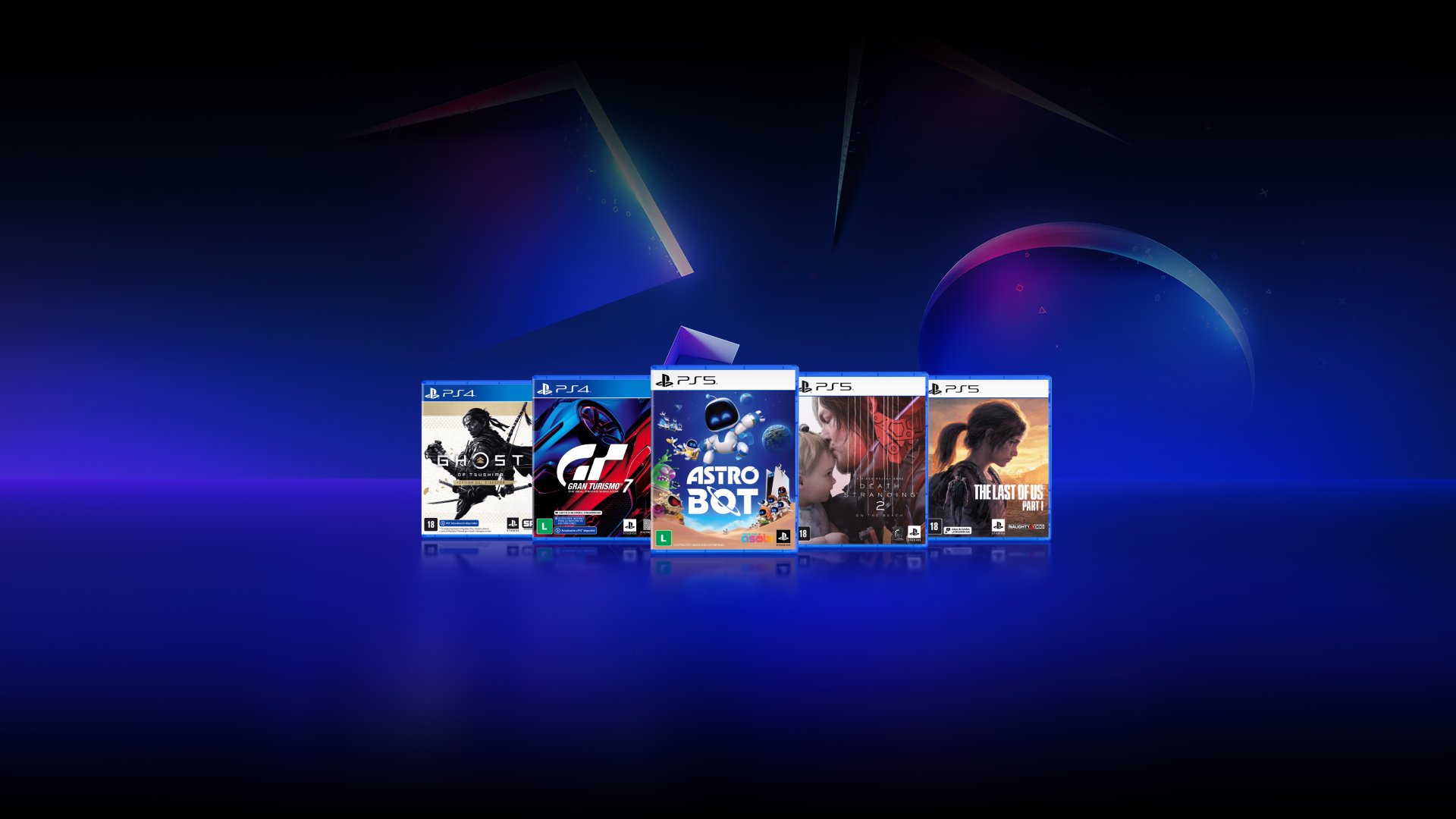 Imagem de fundo ilustrativa sobre Jogos para PS5 e PS4 com descontos incríveis!
