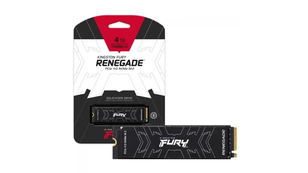 4TB - SSD Kingston FURY Renegade G4 NVMe M.2 PCIe 4.0 SFYRS/4000G