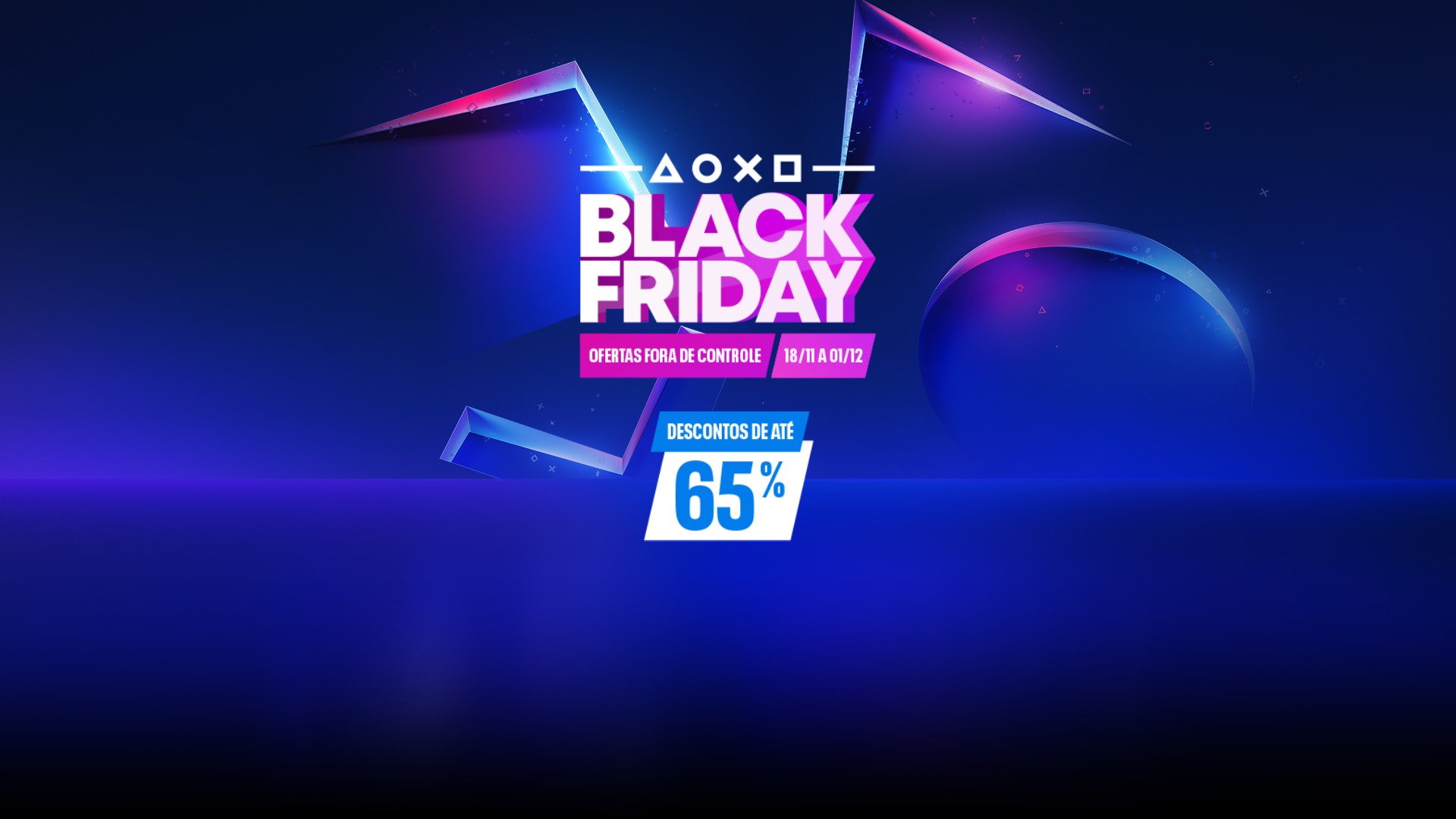 Imagem de fundo ilustrativa sobre Black Friday PlayStation 2025: Console, jogos e acessórios com desconto